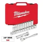 3/8 in. Drive Sae Portable Ratchet and Socket Mechanics Hand Tool Set 28 Pieces