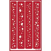 Armour Over n Over Reusable Glass Etching Stencil Face Paint ~ Sparkle Borders