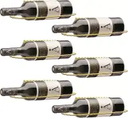 6Pcs Gold Wine Racks Wall Mounted, Metal Holder Display for Red Wine Bottle