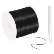 131-Yard Stretchy Bracelet String 0.8 mm Elastic String for Bracelets, Black