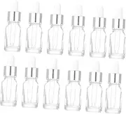 HAKIDZEL 12Pcs Portable Glass Dropper Bottles Leakproof Essential Oil Storage for Travel Home Use Aromatherapy and Perfume Blends for Outdoor and Indoor Applications