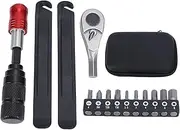 Cycling Ratchet Wrench Set, Bike Repair Kit, Bike Tool Kit, Multitool Tire Levers Portable Cycling Maintenance Kit with Screwdriver Bits for Home