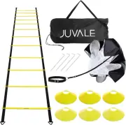 Agility Ladder Workout Equipment with 6 Speed Training Cones and Resistance Para