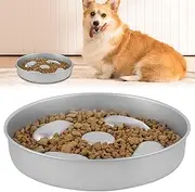 DJAPWPX Dog Slow Feeder Bowl with Non Slip Base Stainless Steel Dog Slow Feeding Bowl Slow Eating Puzzle Dog Food Bowls 1000ML Pet Slow Food Bowl for Dry Wet Pet Slow Feeder for Dogs Cats