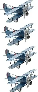 4pcs Airplane Model Ornament Vintage Decor Vintage Airplane Decor Planet Toys Retro Toys Antique Toys Model Planes Vintage Toys Retro Large Scale Model Airplane Kits Iron WOONEKY