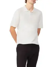 [Van Heusen] Slim Knit Silk Cotton Shirt in White