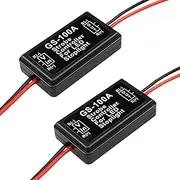 Wogomz 2PCS Brake Light Flasher Strobe, 12V-24V GS-100A LED Flash Module, Brake Light Tail Stop Light Flash Strobe Controller, LED Flash Light Strobe Controller for Motorcycles Cars