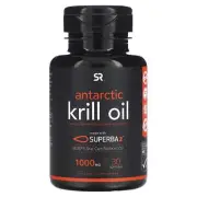 2 X Sports Research, Omega-3 Krill Oil, Double Strength, 1,000 mg, 30 Softgels