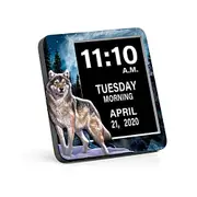 Al Agnew Wolf Art Easy Read Full Disclosure Clock
