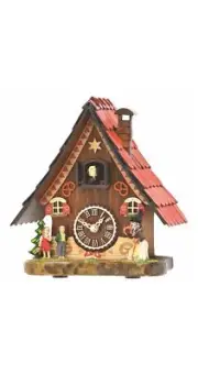 Quartz Table Cuckoo Clock Black forest house with music TU 501 QM HZZ NEW