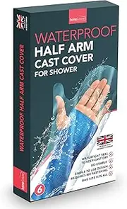 6pk Waterproof Arm Cover for Shower, Waterproof Cast Cover Arm, Plaster Cast Waterproof Cover Arm, Waterproof, Waterproof Sleeve for Broken Arm, Cast Protector Arm Waterproof, Cast Protectors, White,