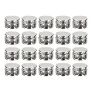 30pcs Double Hole Spring Cord Locks End Toggle Stoppers White Nickel