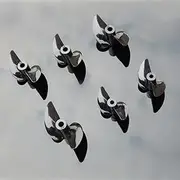 LUMIXE 10PCS 2 Blades Semi Immersion Propeller for Diameter 30/32/34/36/38mm Plastic Paddle Aperture 3mm/4mm Boat Propeller (Color : Diameter 30mm)