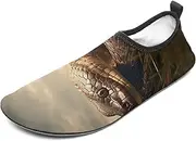 [BTCOWZRV] Water Shoes for Women Men Snake Lying on The Grass Water Sports Shoes Slip-on Breathable Lightweight Athletic Aqua Sock