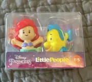 New Fisher Price Little Mermaid People Disney Princess Ariel & Flounder