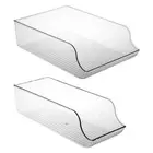 Clear Plastic Canned Food Pantry Bin Yogurt Holder for Fridge Refrigerator