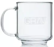 Grav® Coffee Cup Coffee Mug Novelty Cup Clear Borosilicate Glass Free Ship*USA*