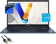 [ASUS] Vivobook Laptop for Students and Business, 14" FHD Micro-Edge, 12th Gen Core i3-1215U, 16GB RAM, 1TB PCIe SSD, WiFi 6E, Webcam, 180° Lay-Flat, USB-C, US Version KB, PDG HDMI, Win 11 Pro