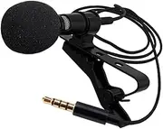 JOINPAYA 1 Set Microphone Clip Omnidirectional Recording Mic for Conferences Interviews and Online Teaching Cable with Plated Plug Durable Material