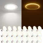 24 Pack 5/6 Inch LED Can Lights with Night Light, 2700K/3000K/4000K/5000K/6000K