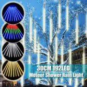 8PCS Meteor Shower Rain Lights LED Falling Rain String Lights Christmas Lights