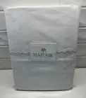 NEW Matouk Astrid Percale Full/Queen Duvet Cover & Shams Set White/Silver