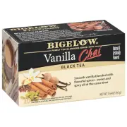 Bigelow Vanilla Chai Black Tea Bags 20-Count Box (Pack of 6), Caffeinated Black