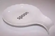 White Ceramic Spoon Rest 7.25" x 5.5" ~ NEW