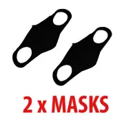 2 PCs Face Mask, Black Fashion Washable & Reusable, Breathable, Unisex Face Mask