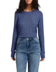 [Marcs] Shining Diamond Shimmer Knit Jumper in Nautical Sparkle