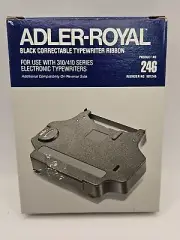 ADLER-ROYAL Typewriter Ribbon #246 New Correctable Black ink 310 410 sealed