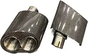 Compatible For A3 A4L A6L A7 Carbon Fiber Quad Tip Car Rear Exhaust Muffler Tip Outlet Vent Exhause Silencer Accessories Body Kit