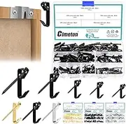 75Pcs 5 Sizes Picture Hangers Picture Hanging Kit Picture Hanging Hooks Frame Hooks Picture Hooks Picture Frame Hangers Picture Hooks with Nails for Wall Mounting (Black)
