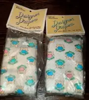 3 Vtg Cabbage Patch Kid Baby Diapers 16-18" Dolls Designer Diapers Nappies New