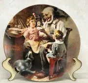 Norman Rockwell "THE TOY MAKER" China Plate 8.5" 1977 KNOWLES Limited Edition