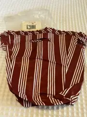 Longaberger 1998 Glad Tidings Basket Liner Imperial Red Stripe 2665416 New