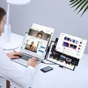 Laptop Screen Extender 14in HD 1080P Portable Monitor for 13"-17" Laptop