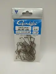 Gamakatsu Stock # 11115-25 Big Game Hook Size 5/0 ,25 Per pack NEW Fishing Hooks