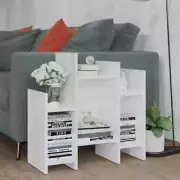 NNEVL Side Cabinet High Gloss White 60x26x60 cm Chipboard