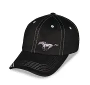Hat - Ford Mustang Running Horse Black Ball Cap