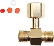 Byttlerom Soda Cylinder Brass CO2 Cylinder Tank W21.8-14 Adapter Converter Tee Adapter T-Adapter 1 to 2 CGA320