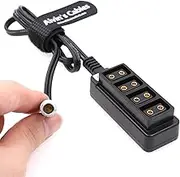 Alvin's Cables 3 Pin Steadicam Zephyr to Multiple Tap Output 4 Port Female D Tap Splitter Cable for ARRI RED Cameras