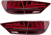 TDTAPN Tail Lamps Compatible for Lexus ES Es200 Es350 Es260 Es300h 2013-2017 Taillight LED Dynamic Turn Signal Brake Light(Red Cover)