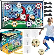 Football Playset for Children 3 4 5 6 7 8, Football Goal Game for Indoor and Outdoor Use, Soft Flannel Football Goals, Football with Velcro Balls, Toy Football Gifts for Boys and Girls