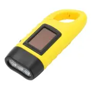Hand Crank Solar Powered Flashlight, 1 Pcs Rechargeable LED Flashlight, Yellow