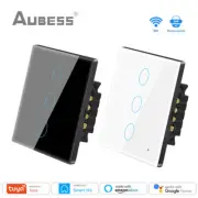 WiFi Smart Light Switch US EU 1/2/3/4 Gang Glass Screen Touch Panel Tuya Smart L