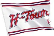 Desert Cactus Houston Rockets Flag NBA 100% Polyester Indoor Outdoor 3x5 feet National Basketball Association Team Flags (Flag City Edition 2023 A)