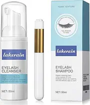 Lash Shampoo Clean for Eyelash Extension with brush for Lash Wash Cleansing with Eyelash Wash for Extensions Makeup Eyelash Cleansing Foams Paraben & Sulfate free for Professional Salon and Home Use