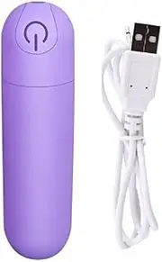 USB Rechargeable Bullet Vibrator Discreet Vibrating Massager Beginner Sex Toy Adult Powerful Purple