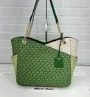 Michael Kors Shoulder Bag xchain Large Purse MK Signature Tote Fern Green Multi